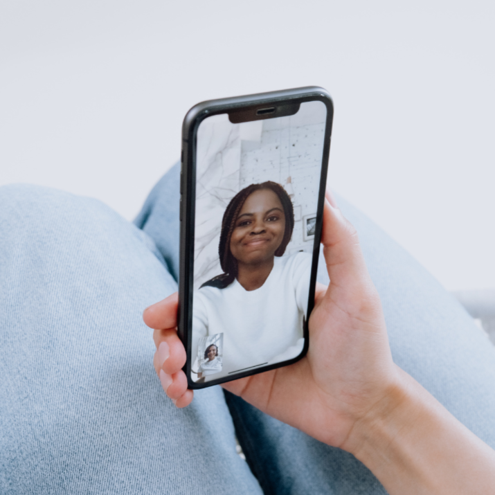 woman on a video call